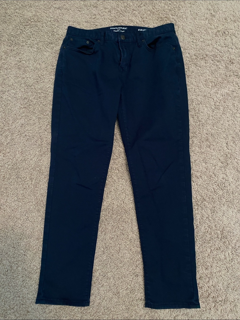 Banana Republic Navy Travel Jeans - Athletic Fit 31 x 30